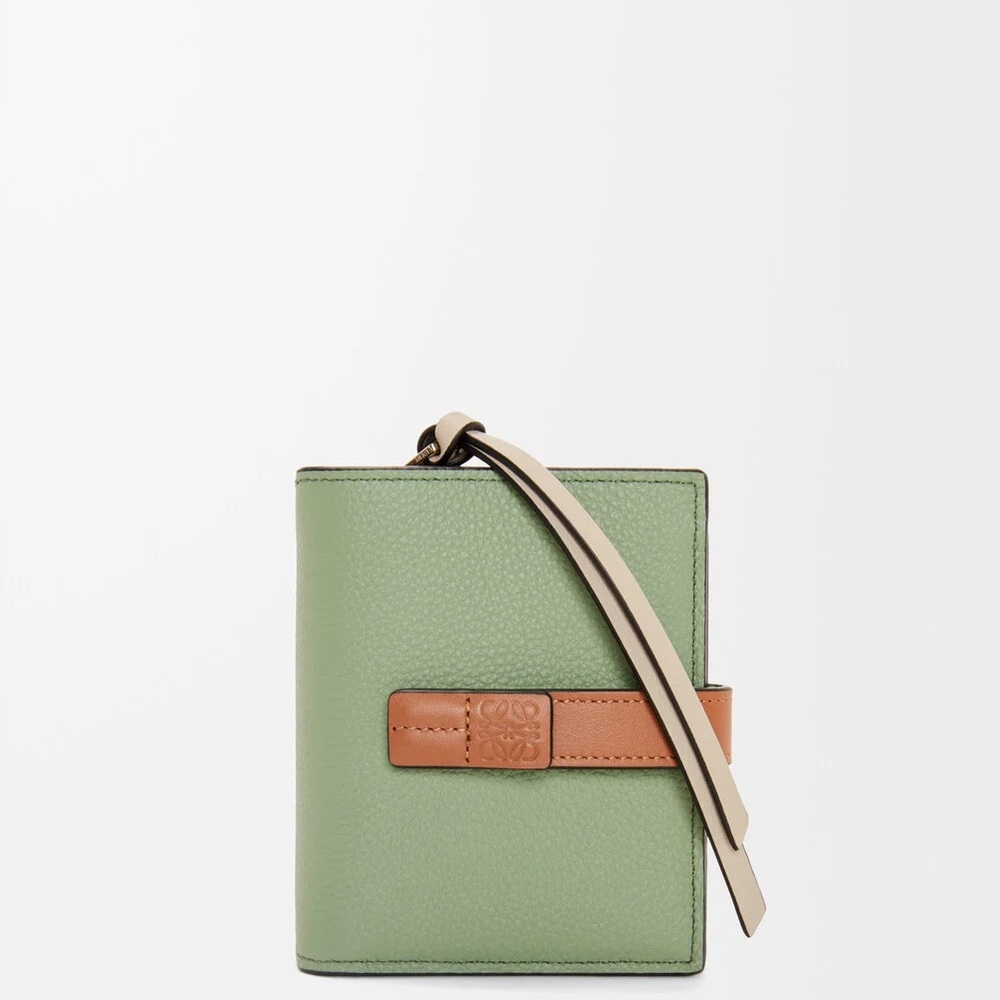 Loewe Anagram Compact Green Wallet